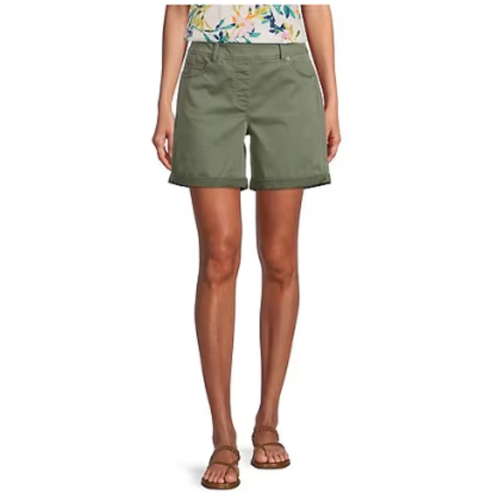 COPY - NWT - Olive Green - WESTBOUND - Mid Rise Tummy Control Pull-On Shorts